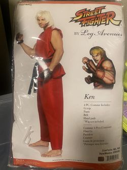 Ken Kenneth Masters Japanese Capcom's Street Fighter Games Mens Costume M/L