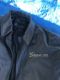 Snap on leather jacket