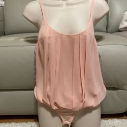 Guess Salmon Pink Tank Bodysuit 