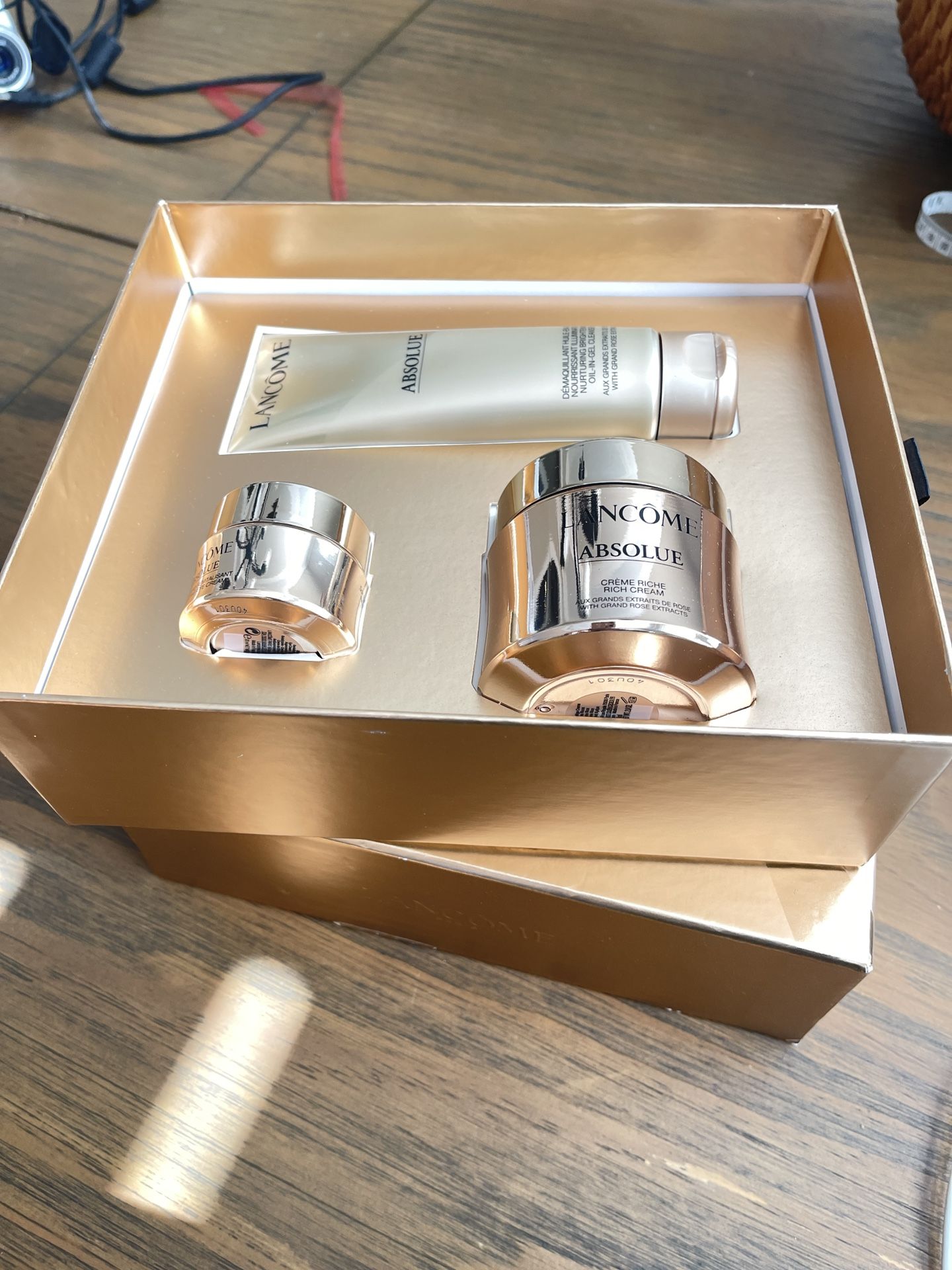 Lancome Absolue Rich Cream 2oz Eye Cream 0.67oz & Cleanser 4.2oz 3 Full size Set