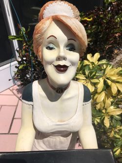 RARE VINTAGE FRENCH MAID TABLE BOMBAY IMPORTS