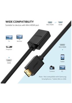 Mini HDMI to HDMI female adapter