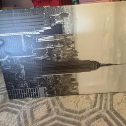 Empire State Building Painting Printed Canvas 