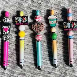 Beaded Stylus Pens, Gifts, Hearts, Teacher, Mom