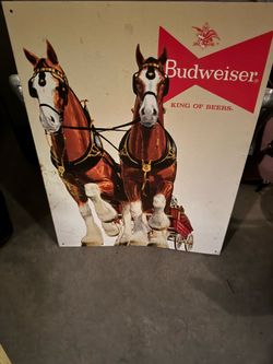 Clydesdale Budweiser Metal Sign