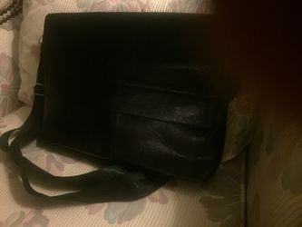 Black vinal briefcase