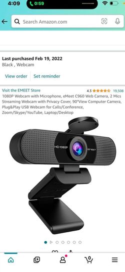 Web Cam - USB - HD Webcam EMEET C960