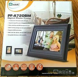 New 7" Digital Photo Frame, Gloss Black, stores up to 45 photos