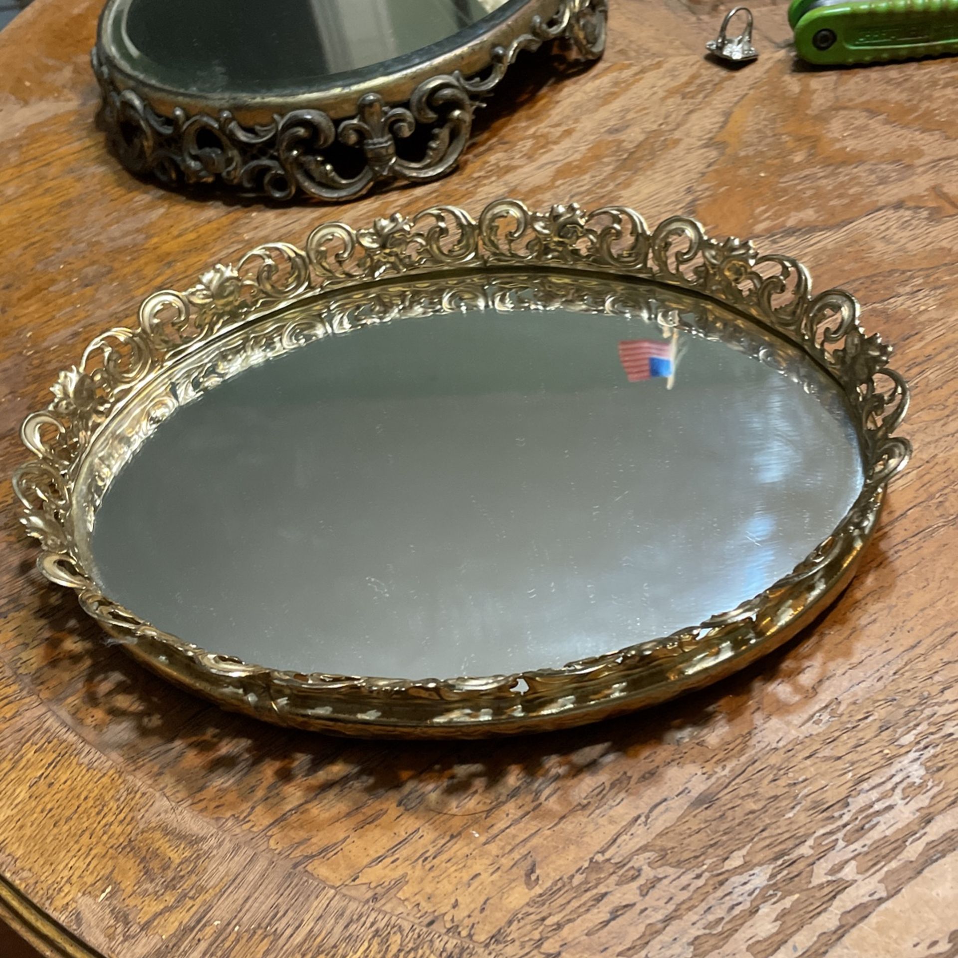 Vintage Desktop Jewelry Mirror