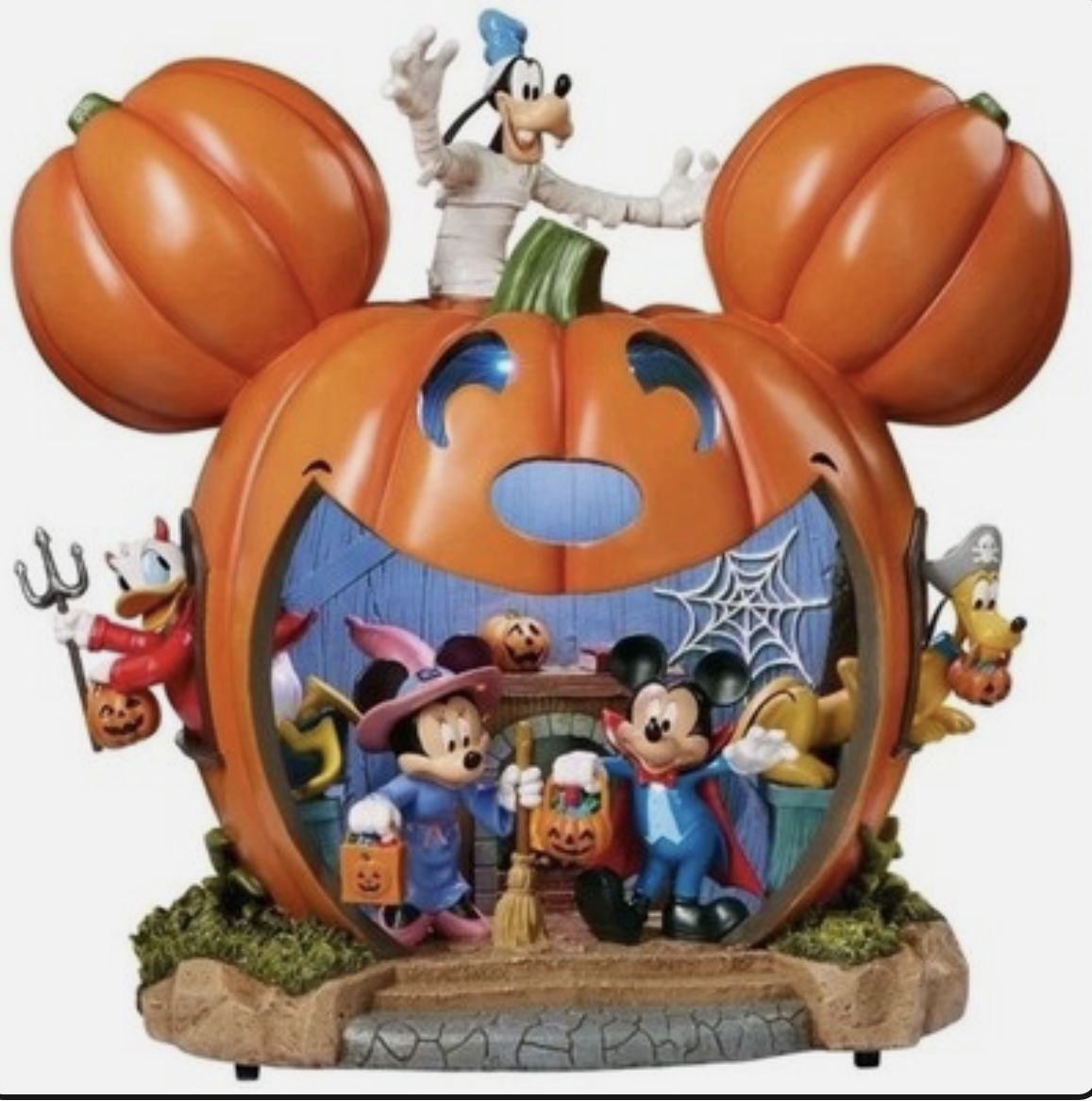 Disney 2025 Halloween Pumpkin House with lights and Music.