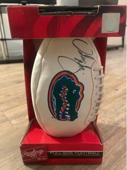 Autographed urban Meyer gators football