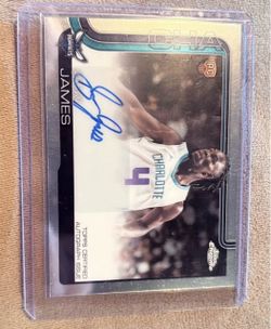 Topps Chrome James Charlotte Hornets RC Auto Card