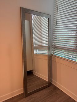 Full-Length Floor Mirror Silver Frame