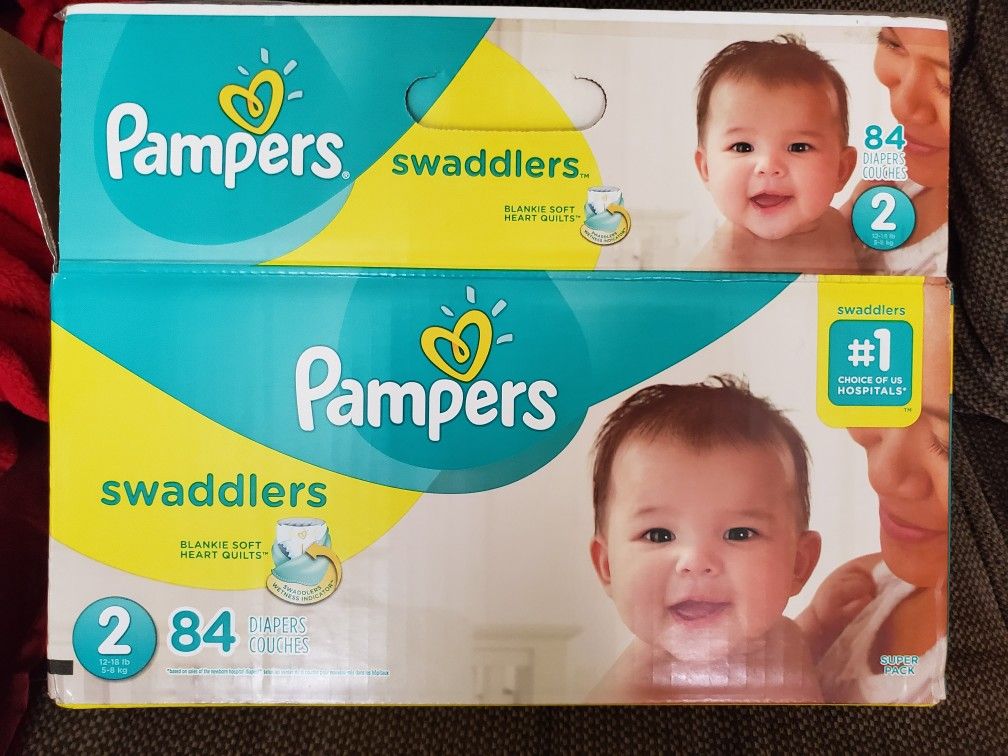 Size 2 Pampers Swaddlers