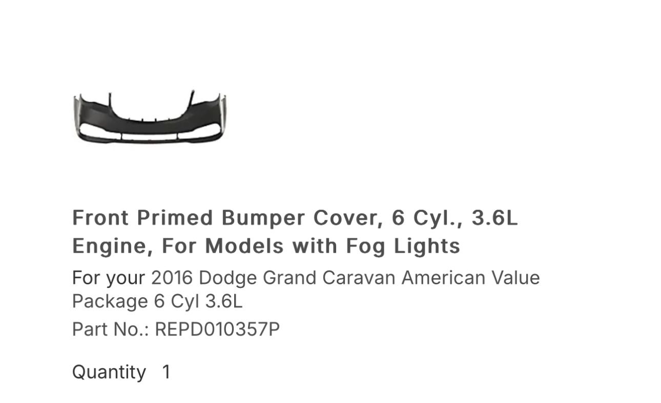 Dodge Grand Caravan Bumper