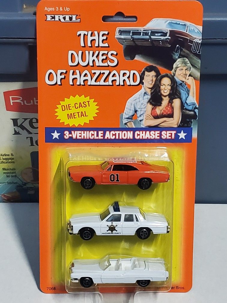 Vintage Ertl Dukes Of Hazzard 3 Vehicle Action Chase Set