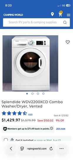 Splendide washer/dryer combo