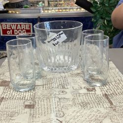 Bucket with 4 glasses Set 