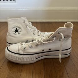 White Platform Converse All Star
