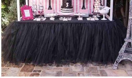 Black Tutu Table skirt