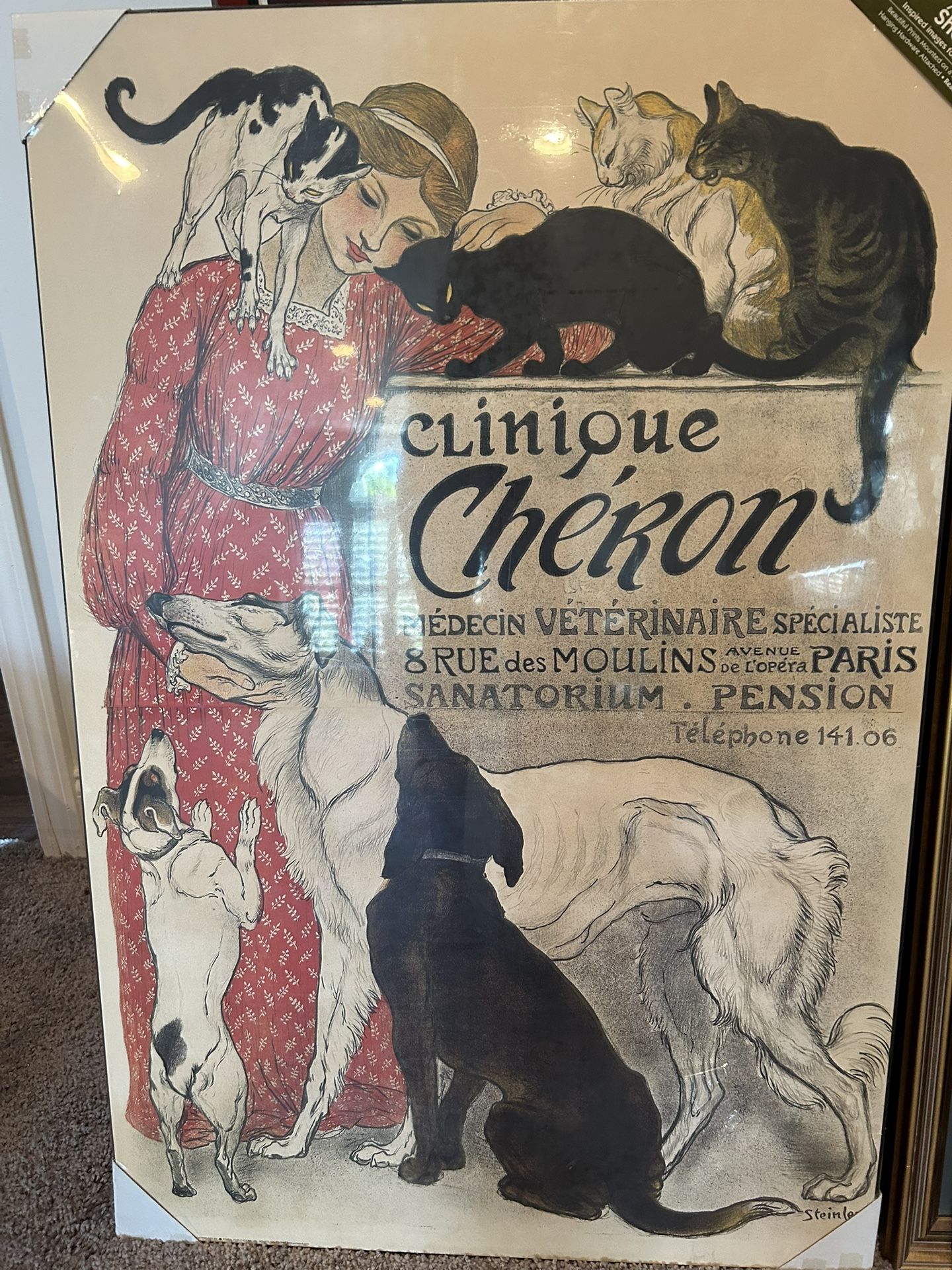 Professionally Framed Prints, Egyptian Classics, New Age , Vintage Veterinary , Large 36x 40 & 16x 20. Sell As Pairs & Individually