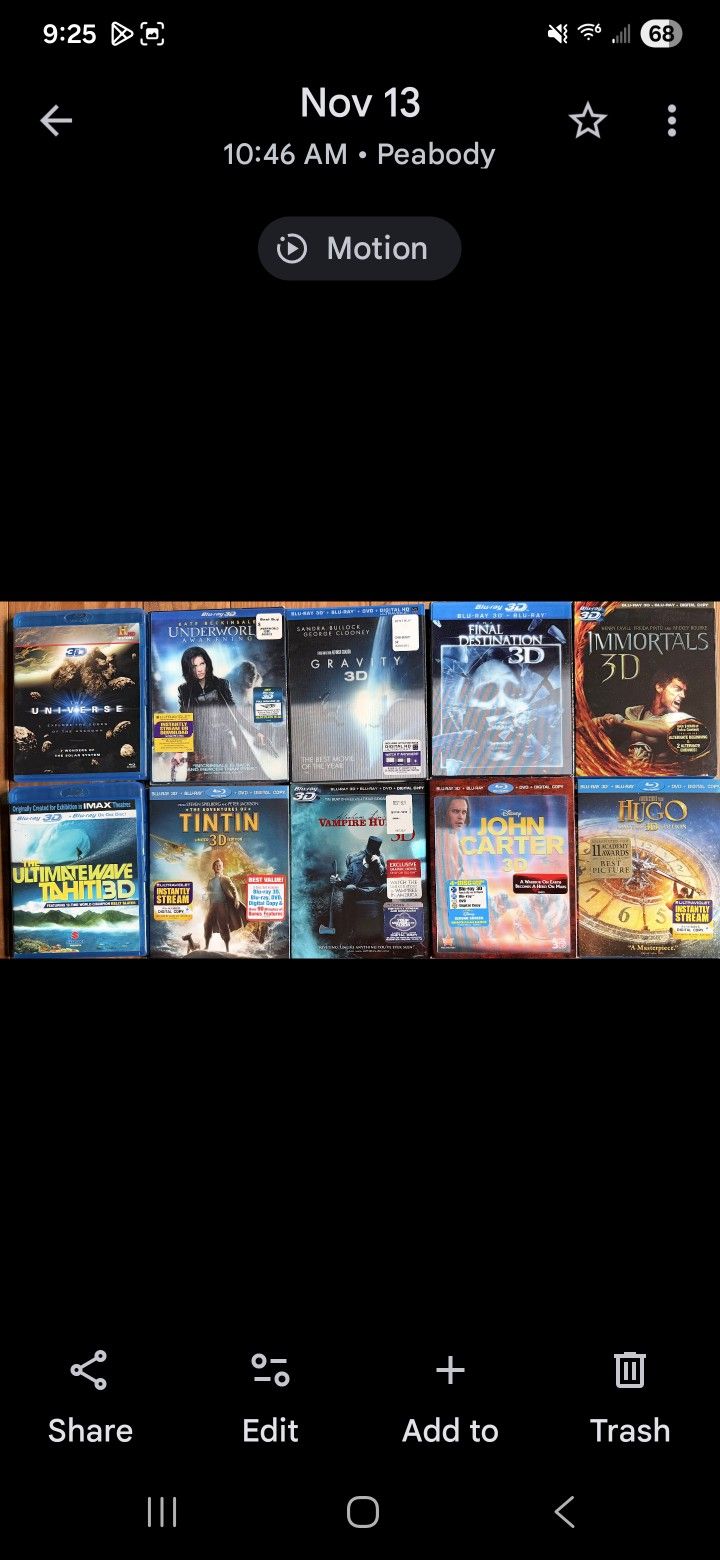 13 3D DVD Movies