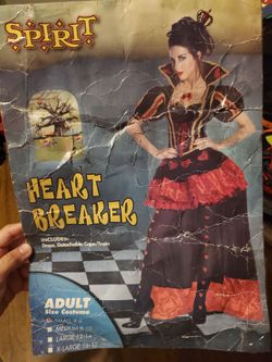 Women's sexy costume heart breaker adult size small 4-6