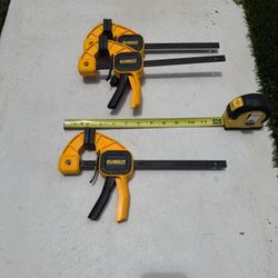 12" Dewalt trigger clamp set of 3