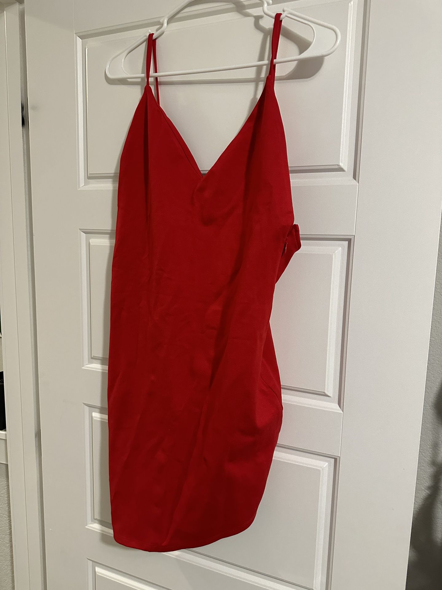 Tobi Asymmetrical Red Dress (Size L) - New with Tag