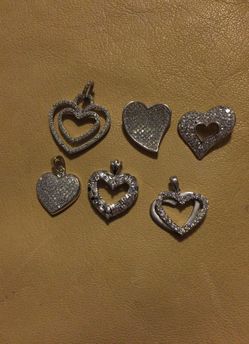 Sterling Silver heart pendants