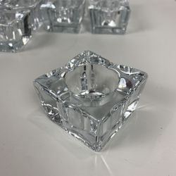 10 Thick Glass Tea Light Candle Holders