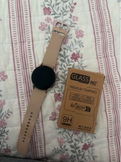 Samsung Watch 4, with screen protectors