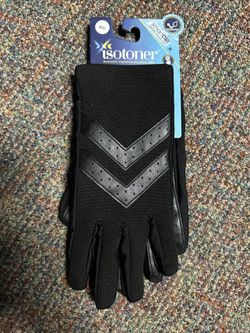 New Isotoner Black Gloves Retail $50 Smart Sri Touchscreen 