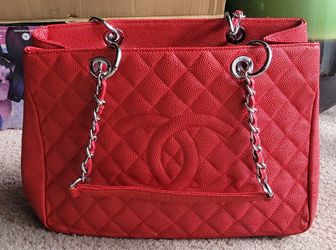 Vintage Chanel Caviar Leather Tote Bag