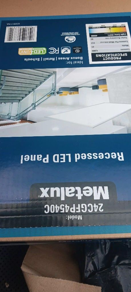 10 2x4 Led Light Panel Recessed Brand New Metalux