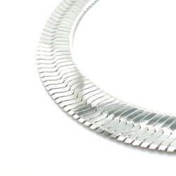 925 Sterling Silver Herringbone 11mm Bracelet 21.20grams 8” 163195 3