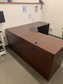 6x6 L shape desk with drawers