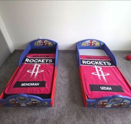 Toddler bed frames & mattresses. (Will sale separately if needed)
