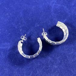 Silver Hoop Earrings 