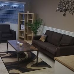 2 Pc Chocolate Sofa and Chair