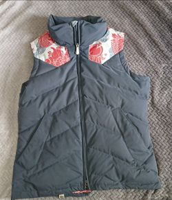 Nike Puffer Vest with Floral Yoke size Large