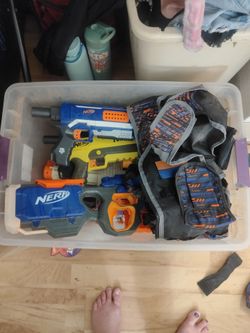 Nerf Gun Lot with Carry Bag