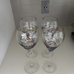 Beautiful Antique Wine Glasses - Set Of 4