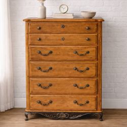 Traditional Tall Dresser | Vintage Style Storage Chest