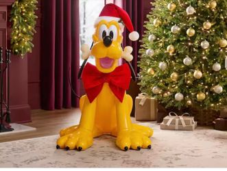Disney Pluto Christmas Animatronic Decoration