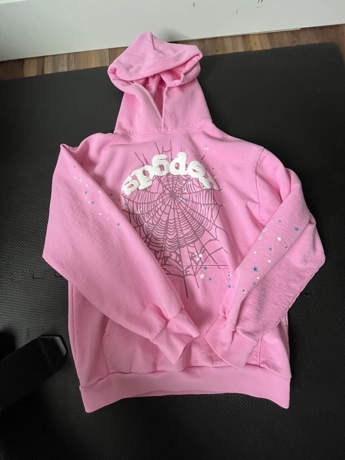 Brand New  Men’s Large  Pink Spider Hoodie 