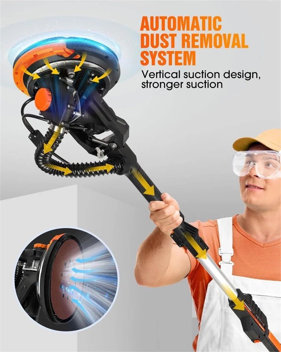 $124 Electric Drywall Sander with Vacuum & LED