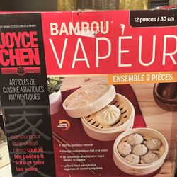 Joyce Chen 3-piece bamboo steamer set