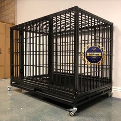 Dog Pet Cage Kennel Size 48” XL With Grid And Tray New In Box 