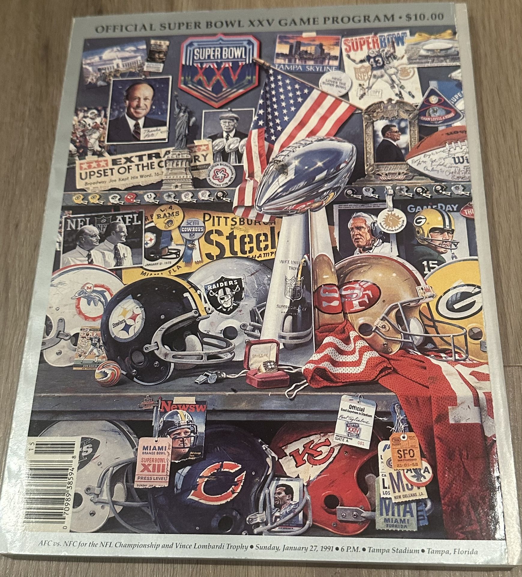 Super Bowl XXV Official Game Program 1991 New York Giants Buffalo Bills